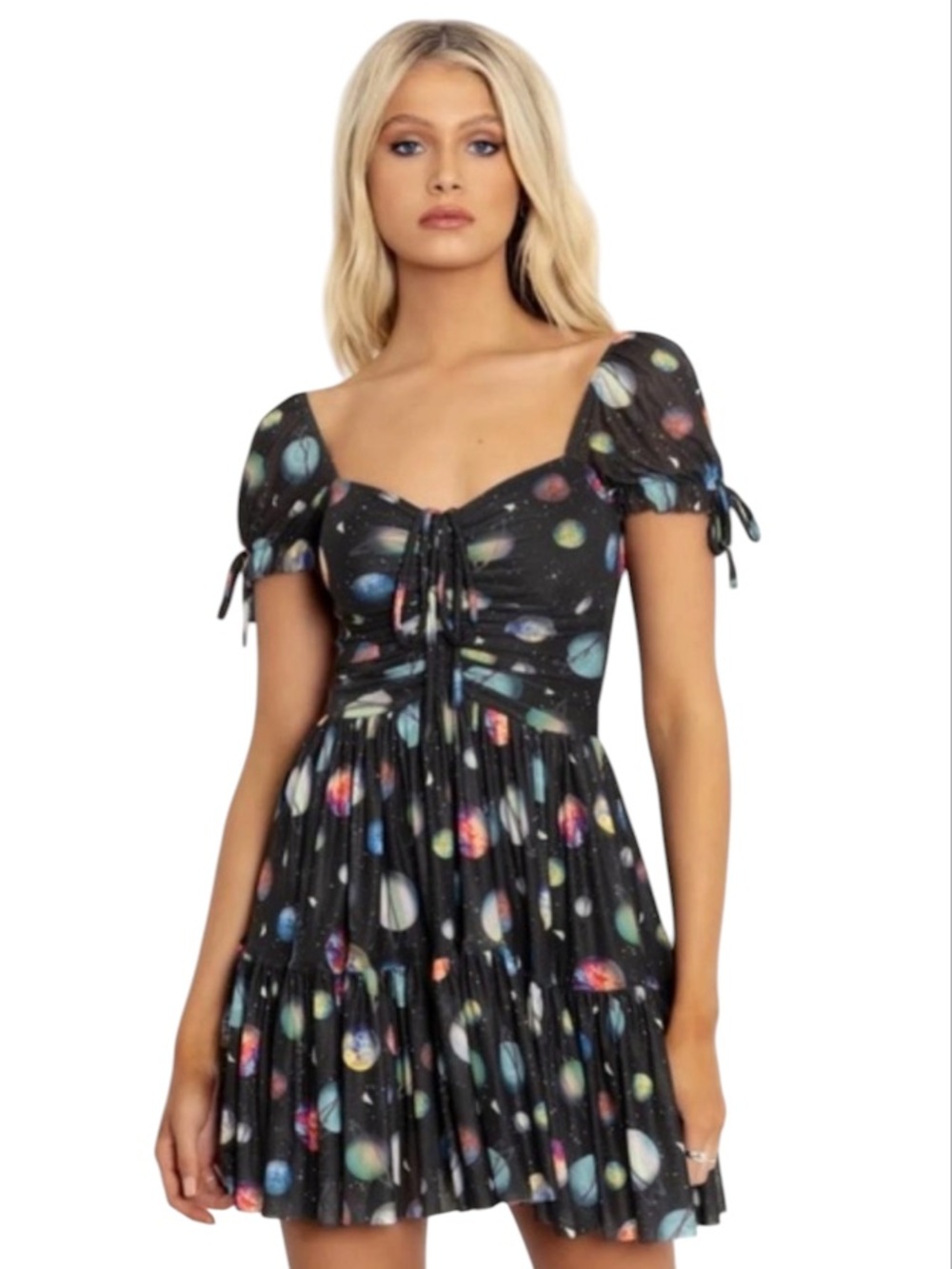 NWT Blackmilk Paper Universe Short Tea Party Dress Size Large